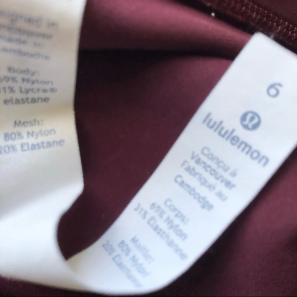 Lululemon Speed-Up Tight 28” in Garnet size 6 - Picture 5 of 11